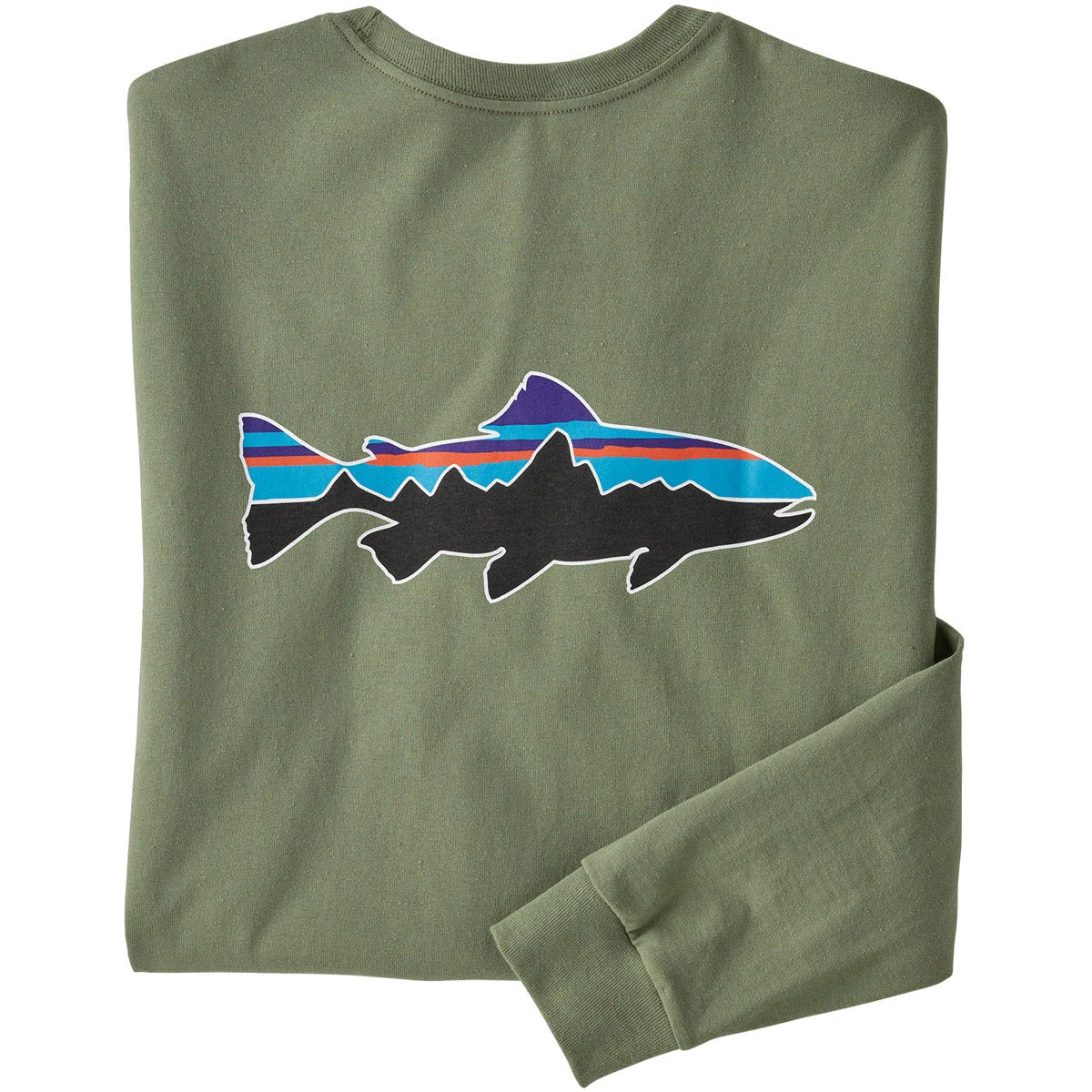 Patagonia Men's Long-Sleeved Fitz Roy Trout Responsibili-Tee - Image 2